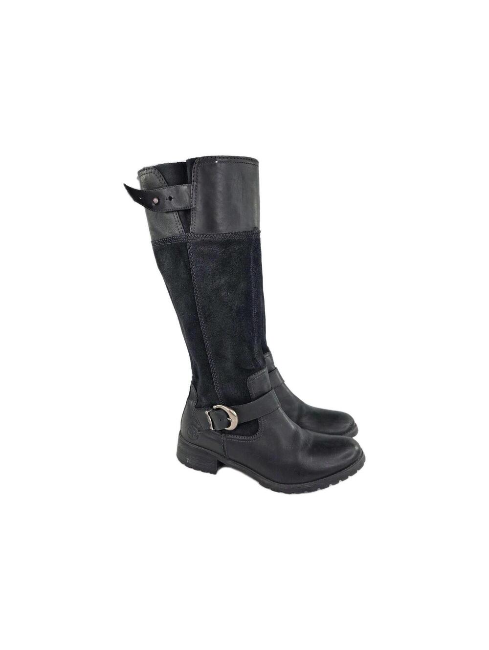 Timberland Earthkeepers Bethel Buckle riding boots US 9 Black Leather Zip Boot